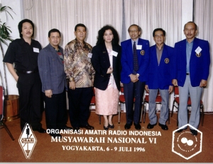 AMONG THE PARTICPNATS OF THE NATIONAL CONGRESS of ORARI 1996 in Garuda Hotel, Yogyakarta